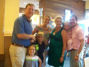 A Group of Family and Friends at Panera on Sunday July 12 2015